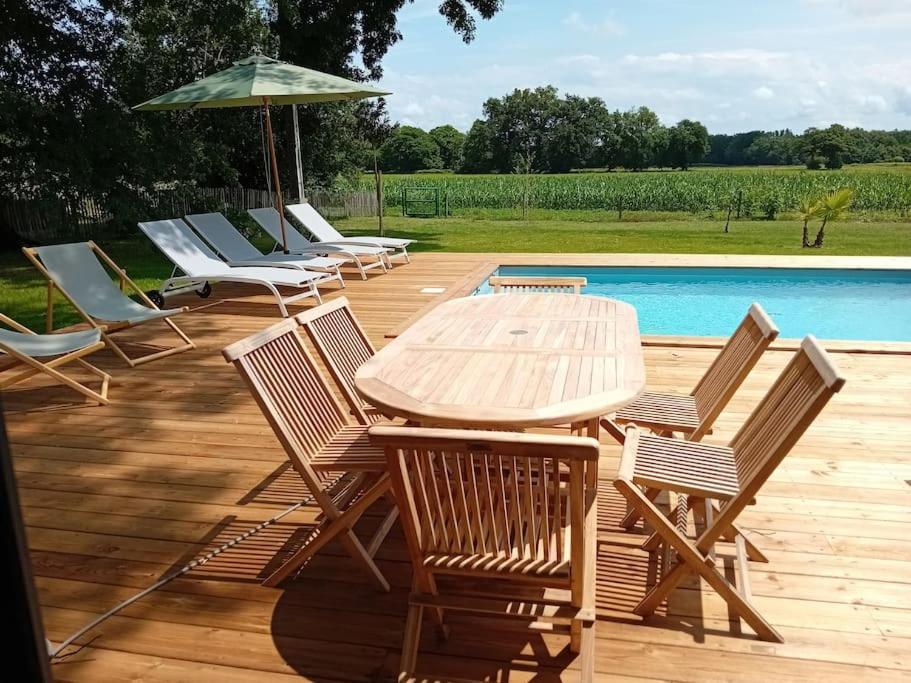 Maison Neuve Avec Piscine Chauffee, 4 Kms De Contis Plage Saint-Julien-en-Born Exterior foto