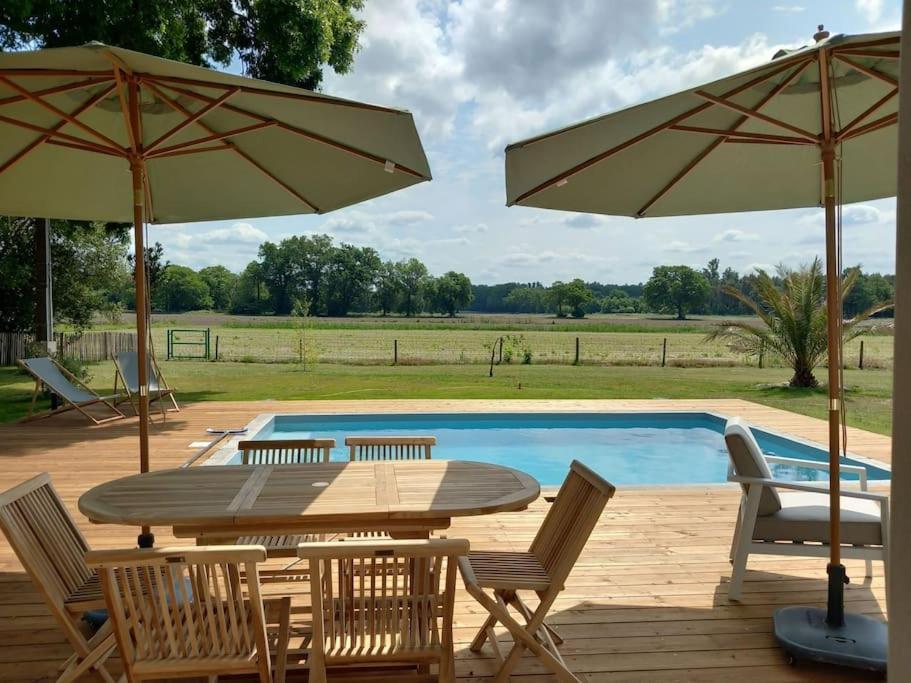 Maison Neuve Avec Piscine Chauffee, 4 Kms De Contis Plage Saint-Julien-en-Born Exterior foto